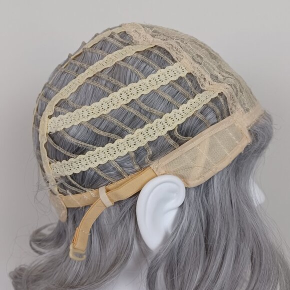 Grey Short Wavy Bob Wig - Picture 8 of 12